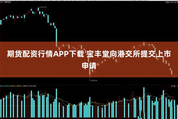期货配资行情APP下载 宝丰堂向港交所提交上市申请